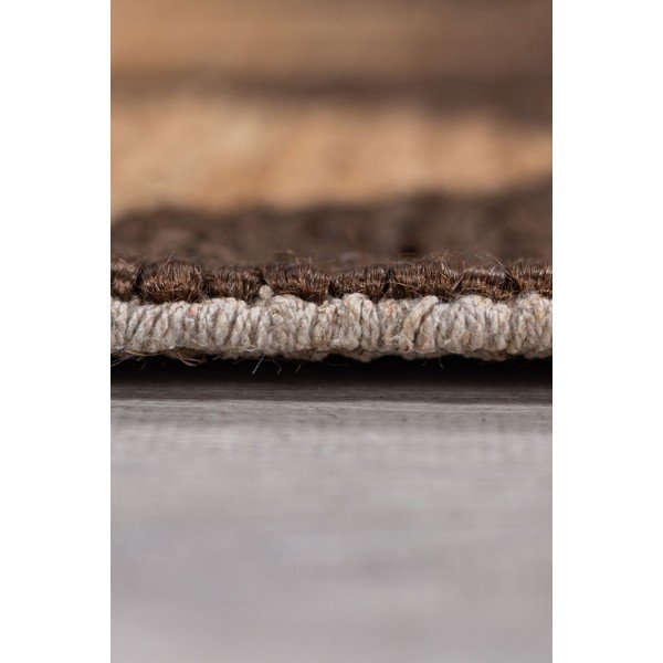 Brauner/naturfarbener, handgewebter Teppich mit Juteanteil, 160 × 230 cm Effie Diamond - Flair Rugs-image-2