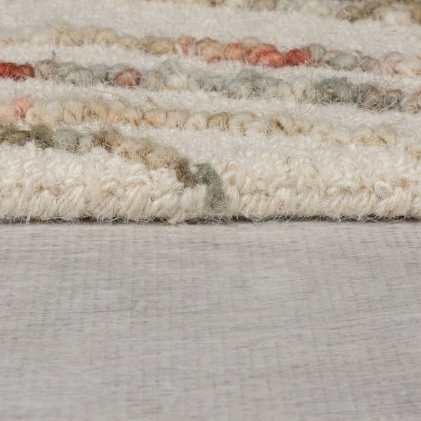 Orange-cremefarbener Wollteppich, 120 × 170 cm Abstract Swirl - Flair Rugs-image-4