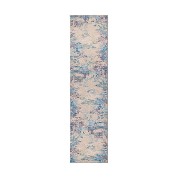 Blau-violetter, waschbarer Läufer mit einem Anteil an recycelten Fasern, 60 x 230 cm Reid - Flair Rugs