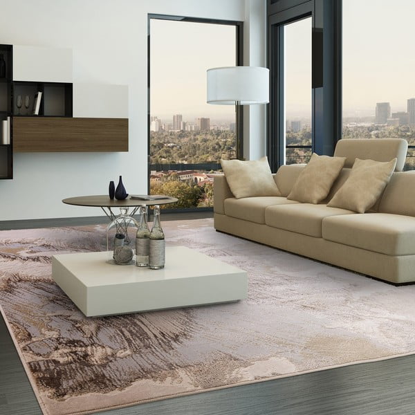 Beiger Teppich 200 × 290 cm Aurora Etch - Asiatic Carpets-image-1