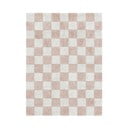 Hellrosa-cremefarbener, waschbarer, handgewebter Baumwollteppich, 120 x 160 cm Kitchen Tiles Rose - Lorena Canals