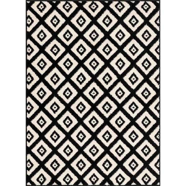 Schwarz-weißer Teppich, 133 x 180 cm Avanti - FD