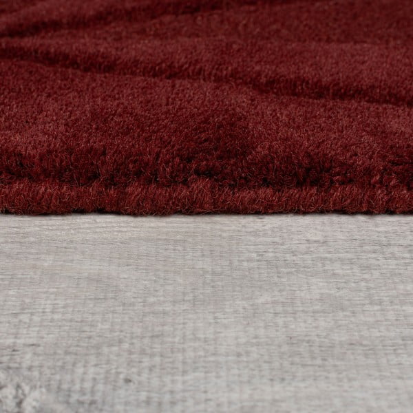 Weinroter, handgewebter runder Wollteppich, Ø 160 cm Shard Red - Flair Rugs-image-4
