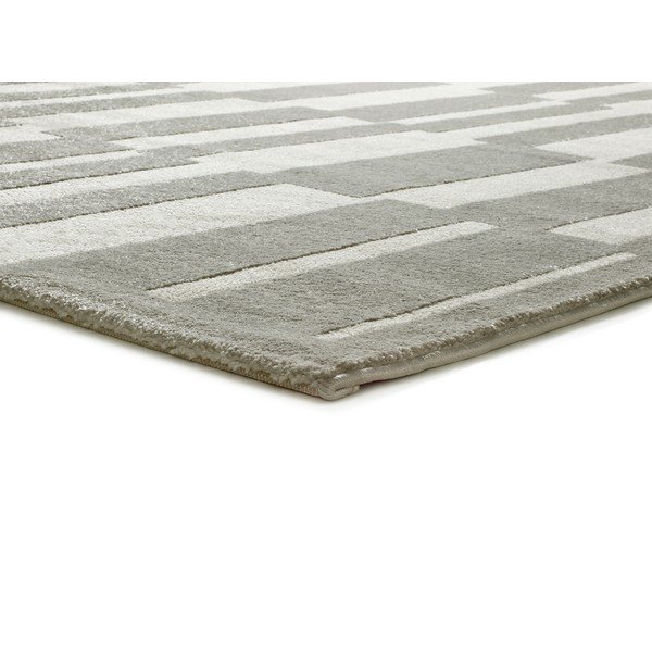 Cremefarbener/taupefarbener Teppich 160 x 230 cm Baresa - Universal-image-2