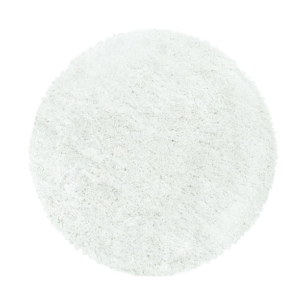 Weißer runder Teppich, Durchmesser 120 cm Fluffy - Ayyildiz Carpets