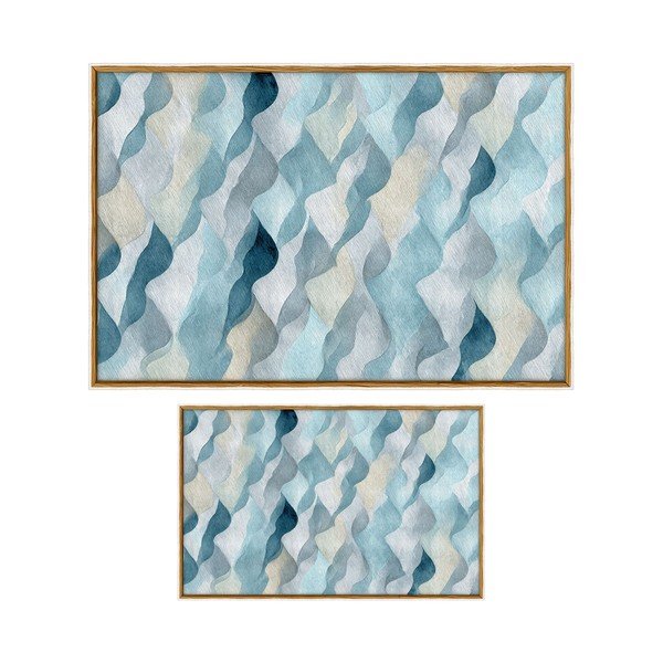 Blaue Badezimmerteppiche im 2er-Set, 60 x 100 cm - Foutastic