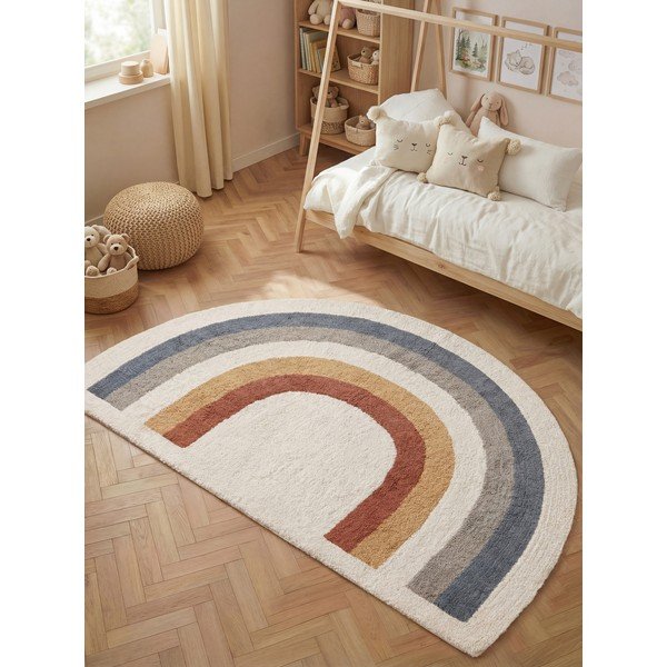 Cremefarbener, waschbarer/handgewebter Baumwoll-Kindenteppich, 140 x 200 cm Snuggle Riva - Hanse Home-image-1