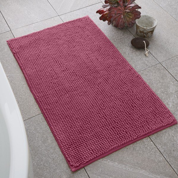 Dunkelrosa Badezimmerteppich, 50 × 80 cm Bobble - Catherine Lansfield-image-1