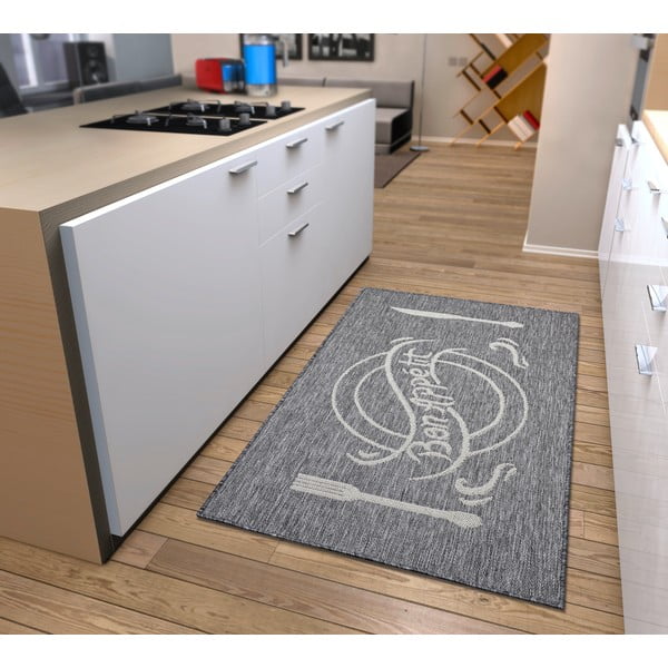 Grau-beiger Teppich, 92 × 150 cm Cucina - Hanse Home-image-1
