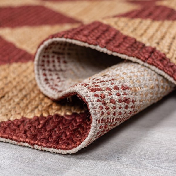 Handgewebter Teppich mit Juteanteil in Terrakotta-Farbe, 120 x 170 cm Effie Diamond - Flair Rugs-image-3