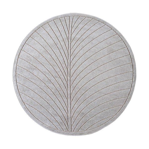 Runder Teppich für den Innen- und Außenbereich in Silber, Ø 80 cm Nova 1204 - Ayyildiz Carpets