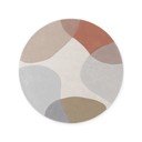 Beiger, handgewebter, runder Wollteppich, Durchmesser 200 cm Hackney Clarissa - Ted Baker