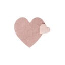 Rosa, waschbarer, handgewebter Baumwoll-Kinderteppich, 160 x 180 cm Puffy Love - Lorena Canals