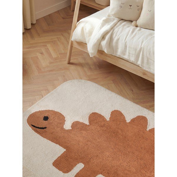 Orange/cremefarbener, waschbarer, handgewebter Baumwoll-Kinderteppich, 140 x 200 cm Snuggle Doro - Hanse Home-image-2
