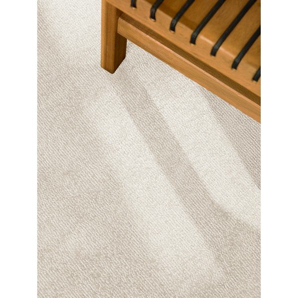 Cremefarbener, handgewebter, runder Teppich mit Wollanteil, Ø 160 cm Organic Kivi Cream - Villeroy&Boch-image-3