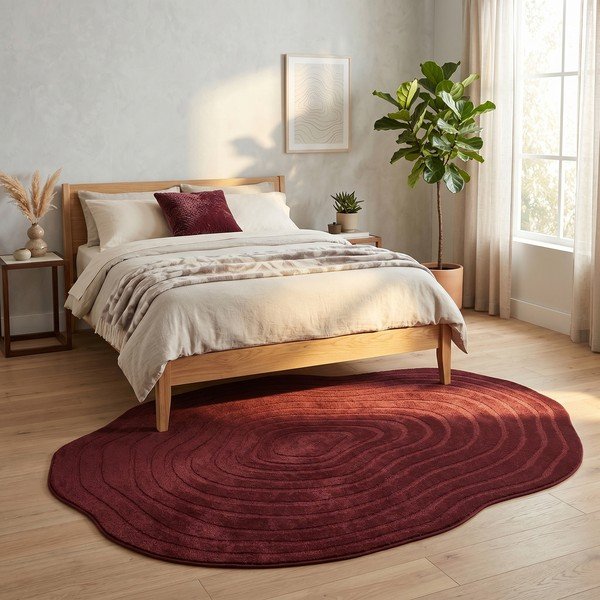 Weinroter Teppich 160 × 230 cm Pebble - ESTE-image-4