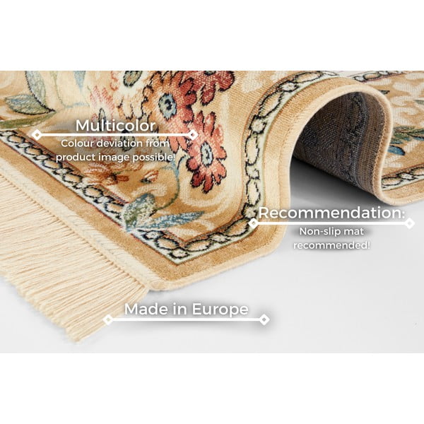 Beiger Viskose-Teppich, 95 × 140 cm Oriental - Hanse Home-image-4