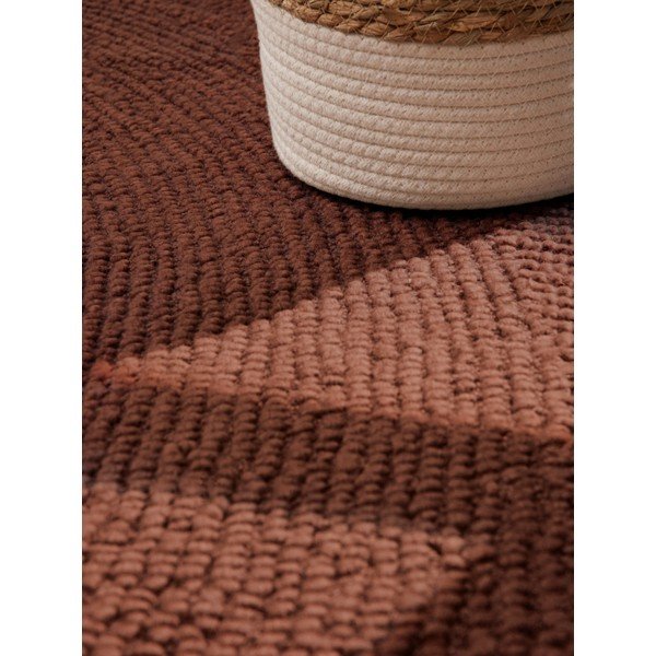 Handgewebter Wollteppich in Ziegelrot, 80 x 150 cm Calmio - Hanse Home-image-4