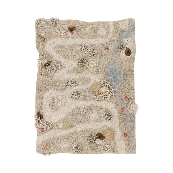 Beiger Spielteppich aus Baumwolle für Kinder, 120 x 160 cm Path of Nature - Lorena Canals
