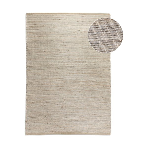 Doppelseitiger/handgewebter Teppich mit Juteanteil in einem hellen Naturton, 120 × 170 cm Handloom - Hanse Home