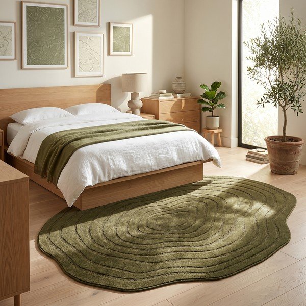 Dunkelgrüner Teppich 160 × 230 cm Pebble - ESTE-image-3