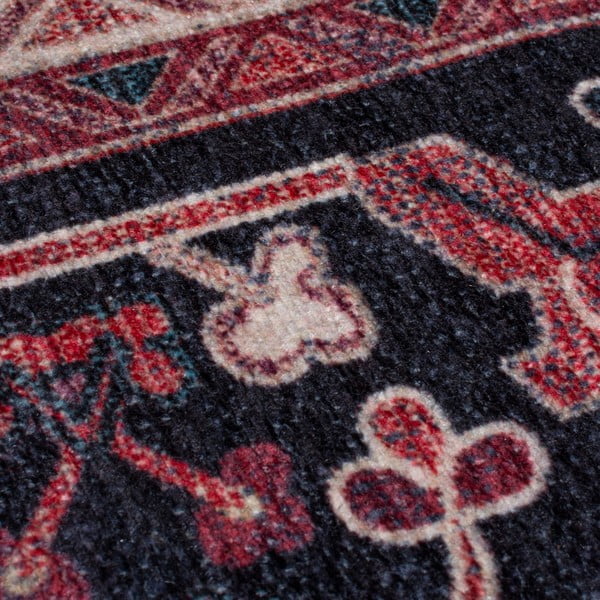 Weinroter, waschbarer Läufer mit einem Anteil an recycelten Fasern, 60 x 230 cm Windsor - Flair Rugs-image-4