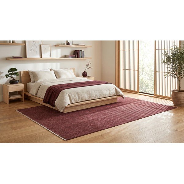 Weinroter Teppich 160 x 230 cm Puro - ESTE-image-4