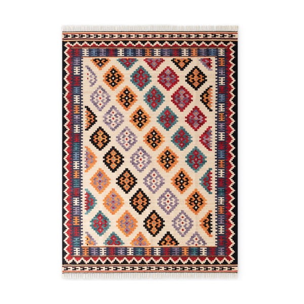 Roter, beidseitig nutzbarer/handgewebter Wollteppich, 160 x 230 cm Kamal Kian - Hanse Home