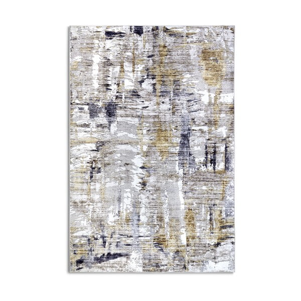 Hellgrauer Teppich, 120 × 160 cm Malard Anthracite Gold - Elle Decoration