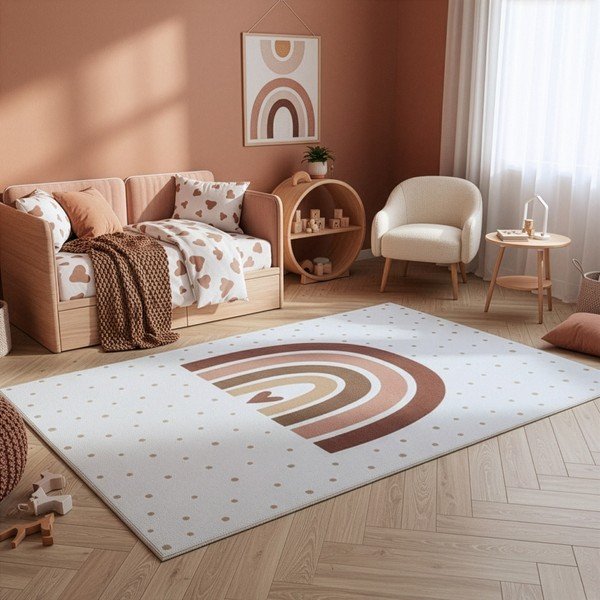 Cremefarbener, waschbarer Kinderteppich, 140 x 200 cm Coco 1132 - Ayyildiz Carpets-image-1