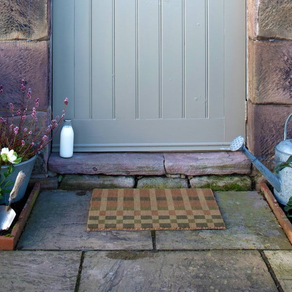 Fußmatte aus Kokosfasern, 40 x 60 cm Pink and Blue Check - Artsy Doormats-image-4