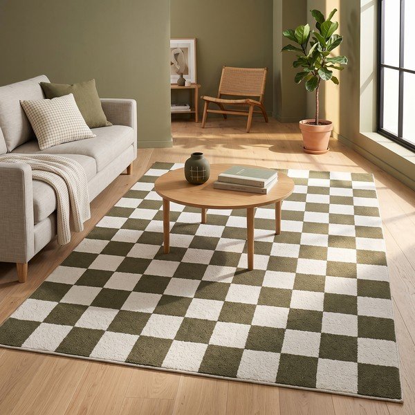 Grüner/cremefarbener Teppich 200x290 cm Bistro – ESTE-image-3