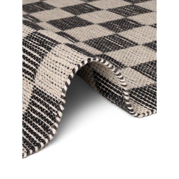 Schwarz/cremefarbener, beidseitig nutzbarer, handgewebter Teppich mit Juteanteil, 160 x 230 cm Rex - Hanse Home-image-4