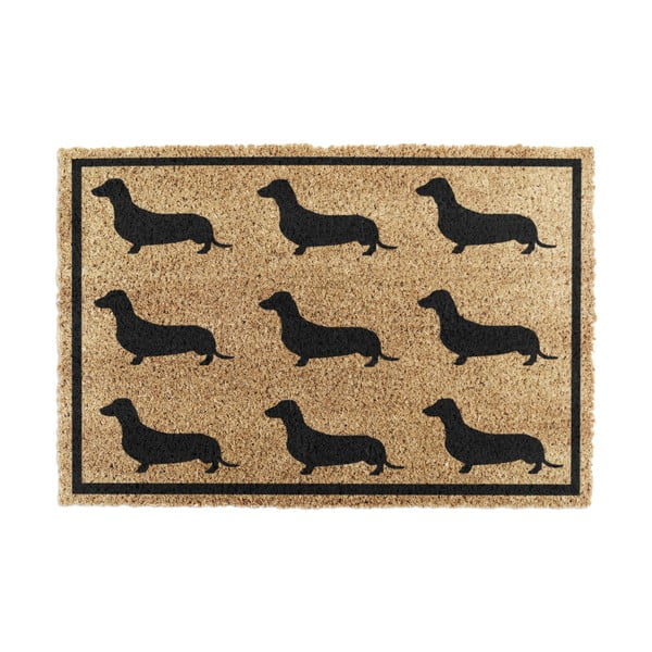 Fußmatte aus Kokosfasern, 40 x 60 cm Dachshund - Artsy Doormats