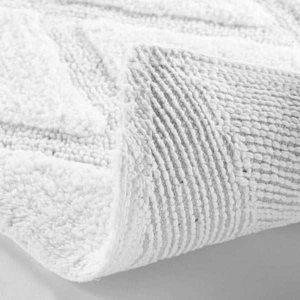 Weiße Badezimmermatte, 50 x 80 cm Thais - douceur d'intérieur-image-2
