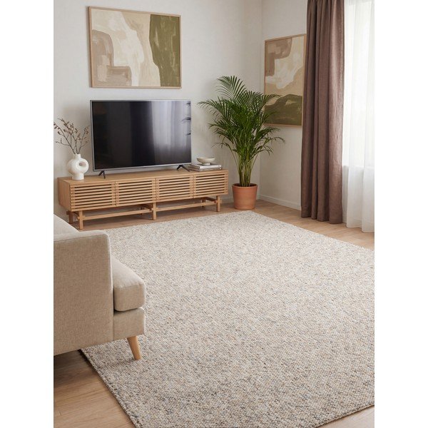 Grau-cremefarbener, waschbarer Teppich, 200 × 290 cm Rocco Dark Cream - Elle Decoration-image-1