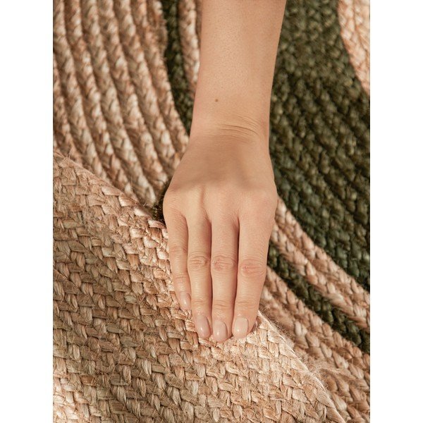 Doppelseitiger, handgewebter runder Jute-Teppich in Naturfarbe, Ø 200 cm Basil - Hanse Home-image-4