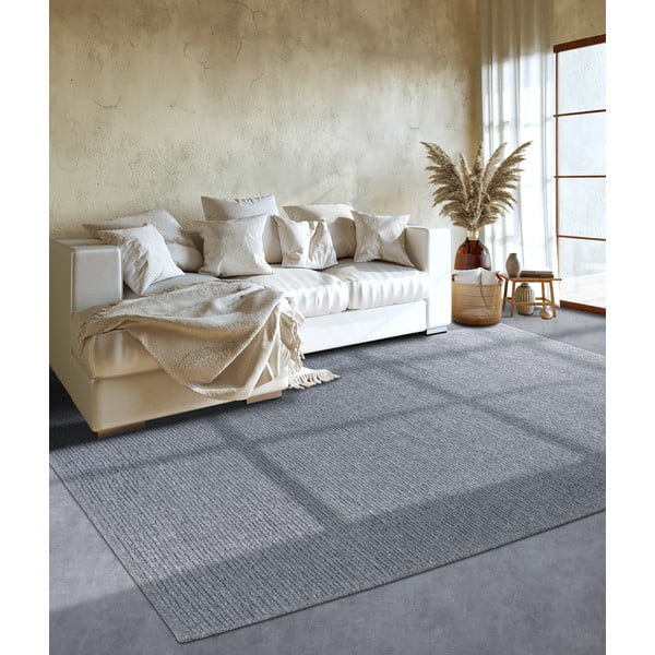 Grauer, handgewebter Wollteppich, 120 × 170 cm Francois - Villeroy&Boch-image-3