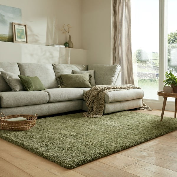 Grüner Teppich 200 × 290 cm Feather Soft - Flair Rugs-image-1