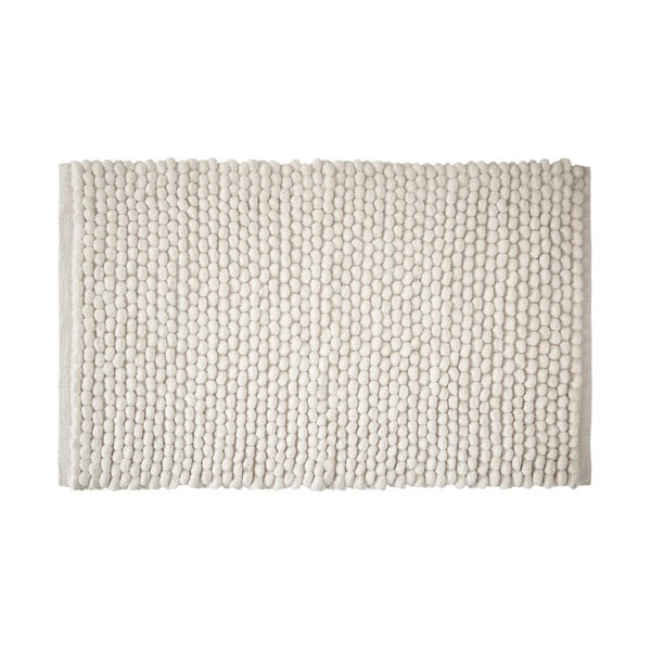 Weißer Badezimmervorleger, 50 × 80 cm Aspen Bobble - Bianca
