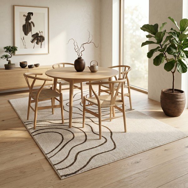 Beiger Teppich 120 x 170 cm Pulse - ESTE-image-2