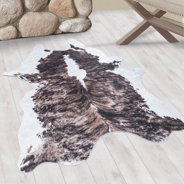 Dunkelbraunes Kunstleder, 100 × 135 cm Etosha - Ayyildiz Carpets-image-1