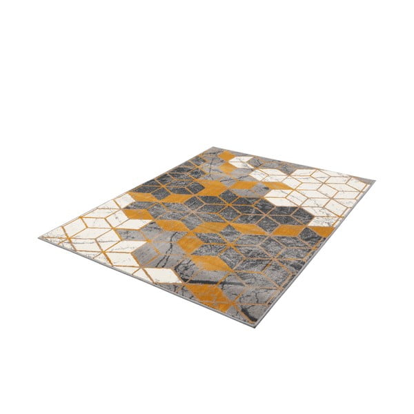 Teppich in Ockergelb und Grau, 133 × 190 cm Soft - FD-image-4