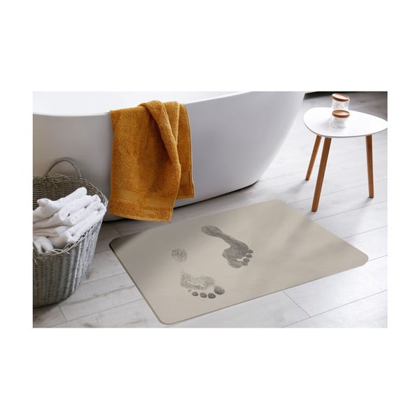 Grauer Badezimmerteppich aus Kieselgur, 50 x 70 cm Diatonella - douceur d'intérieur-image-1