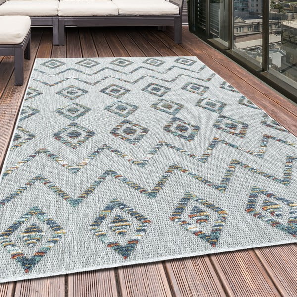 Hellgrauer Außenlaufbelag 80 x 250 cm Bahama - Ayyildiz Carpets-image-1