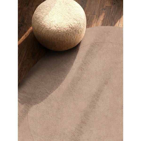Beiger, handgewebter, runder Teppich mit Wollanteil, Ø 160 cm Organic Kivi Beige - Villeroy&Boch-image-2