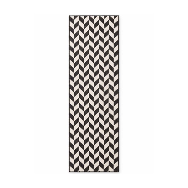 Schwarz/cremefarbener Läufer für drinnen und draußen, 80 × 200 cm Haringey Terrick - Ted Baker