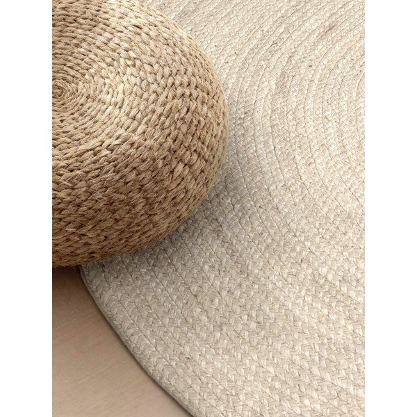 Cremefarbener, doppelseitiger/handgewebter Jute-Teppich, 160 × 230 cm Braided - Hanse Home-image-3