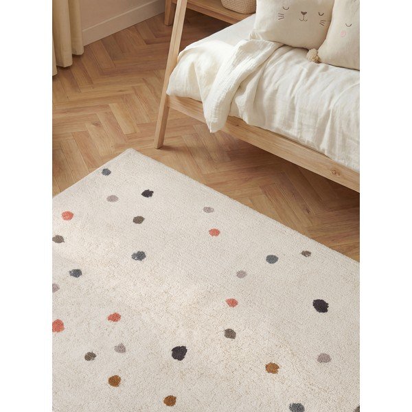 Cremefarbener, waschbarer/handgewebter Baumwoll-Kinderteppich, 140 × 200 cm Snuggle Pippo - Hanse Home-image-4