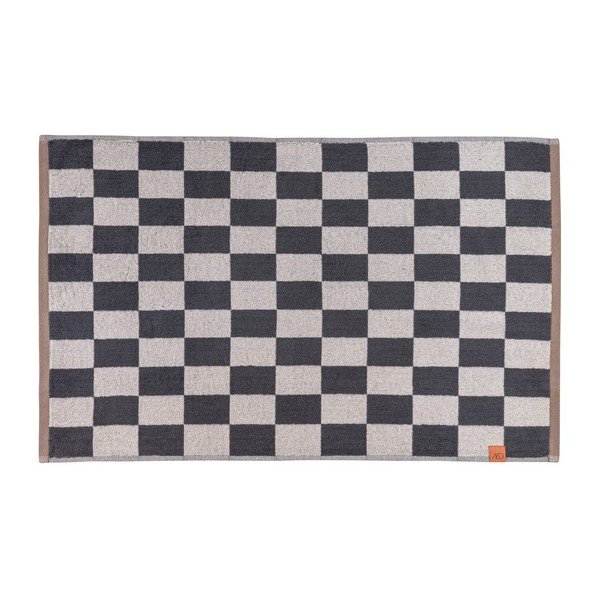 Anthrazit/beige Duschvorleger aus Bio-Baumwolle, 50 x 80 cm Retro - Mette Ditmer Denmark